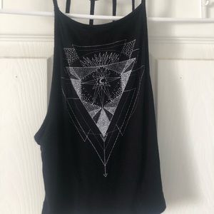 Kendall and Kylie Black crop tank top